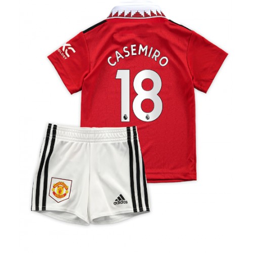 Dres Manchester United Casemiro #18 Domaci za djecu 2022-23 Kratak Rukav (+ kratke hlače)